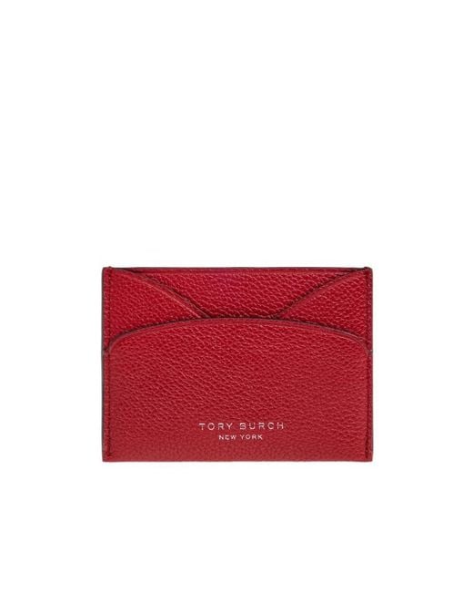 Tory Burch Red Leather Cardholder
