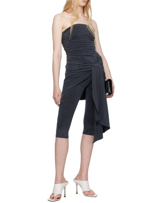 Alexander Wang Blue Off-Shoulder Layered Playsuit