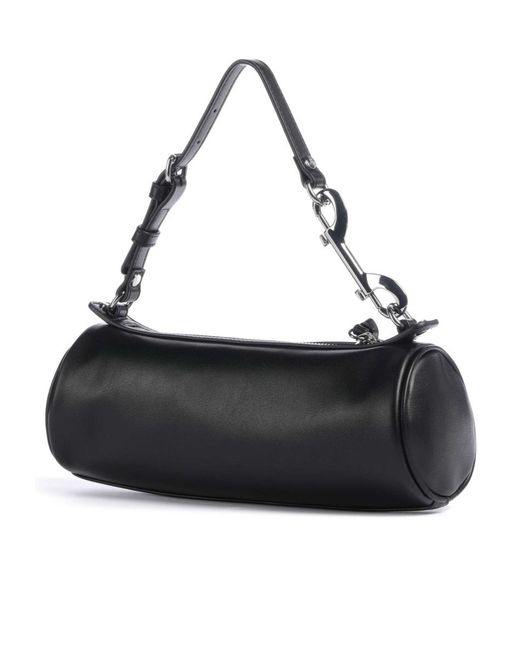 Vivienne Westwood Black Cindy Cylinder Smooth Shoulder Bag