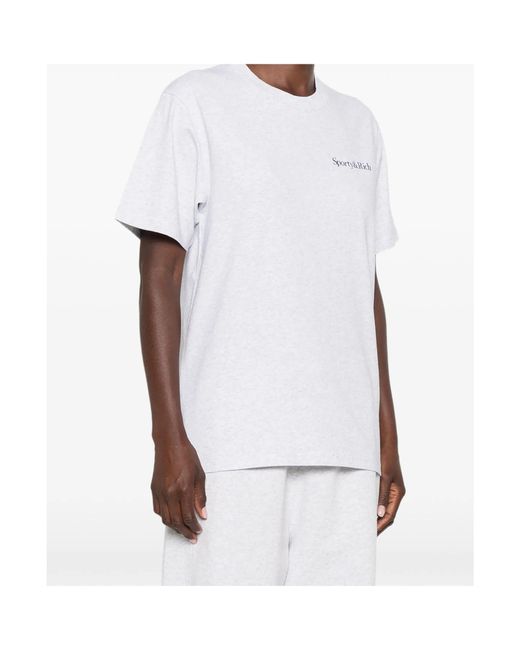 Sporty & Rich White Short-Sleeved T-Shirt