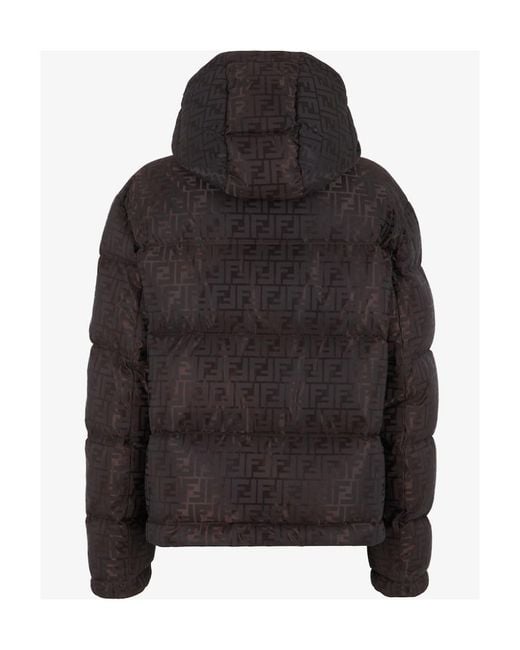 Fendi Black Tech Fabric Down Jacket