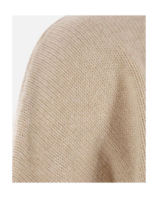 Isabel Marant Natural Loose-Fit Turtleneck Knitted Jumper