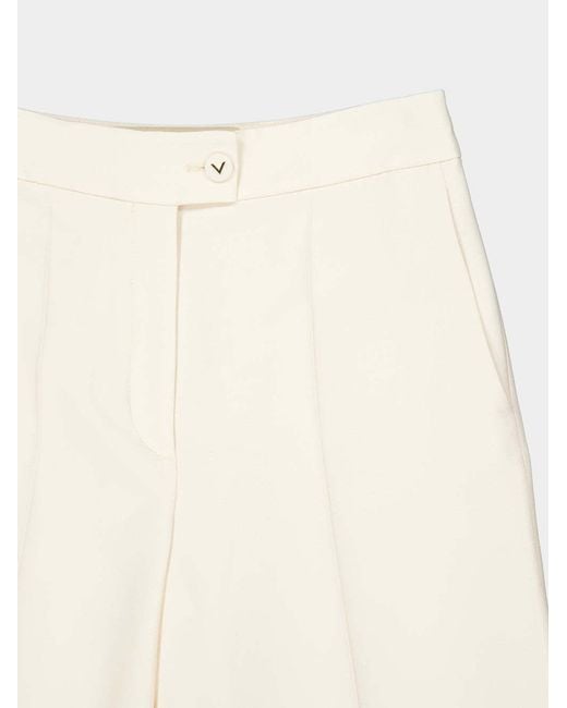Valentino White Pressed-Crease Trousers