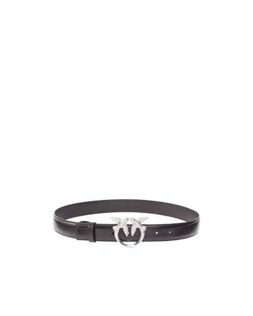 Pinko White Love Berry Buckle Belt