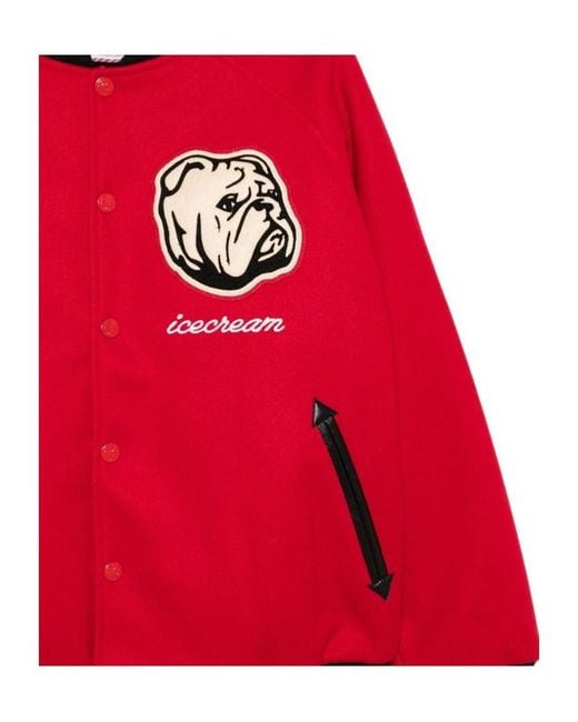 ICECREAM Red Long-Sleeved Casual Jacket for men