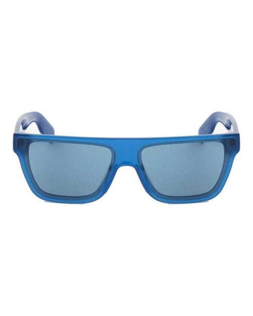 KENZO Blue Geometric Frame Sunglasses for men