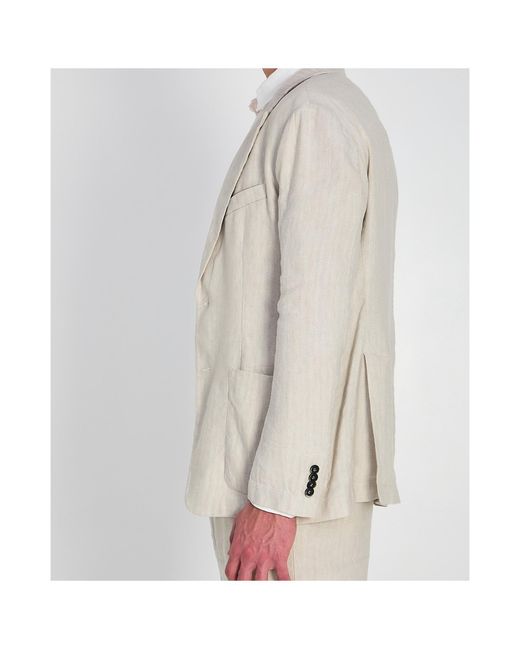 Barena White Single-Breasted Jacket for men