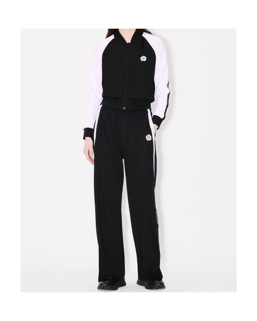 KENZO Black Embroidered Trackpants