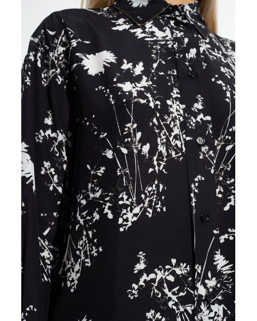 Victoria Beckham Multicolor Floral-Print Silk Shirt