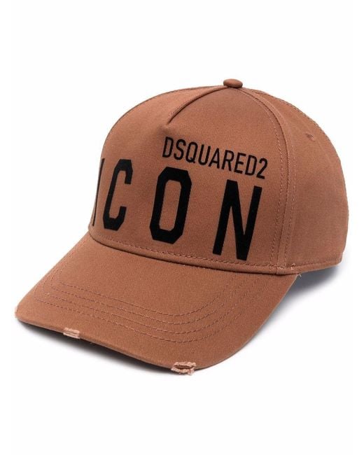 DSquared² Brown Be Icon Baseball Cap for men