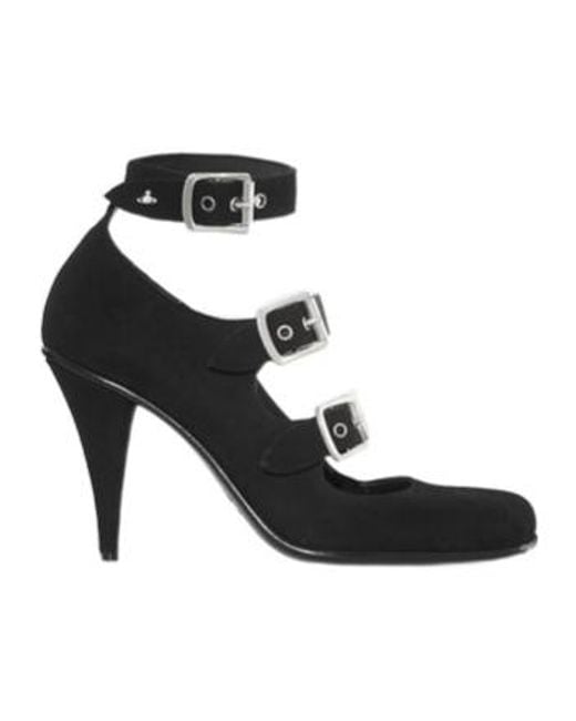 Vivienne Westwood Black Trible Buckle Heeled Pumps