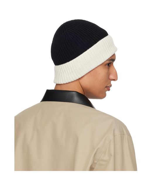 Givenchy Black Bicolor Beanie for men