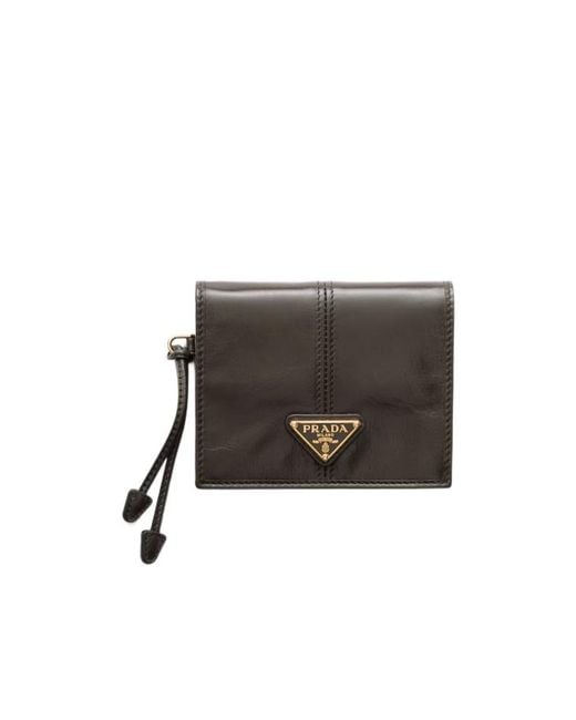 Prada Black Small Leather Wallet