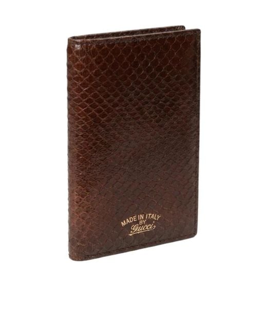 Gucci Brown Lira Card Case for men