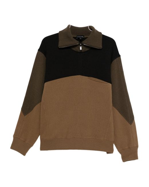 Emporio Armani Multicolor Colour-Block Zip-Up Sweatshirt for men