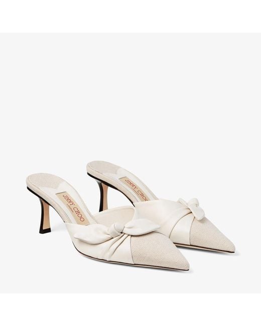 Jimmy Choo White Livi 65 Mules