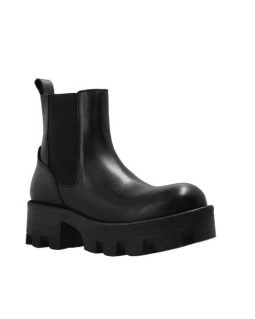 DIESEL Black On The D-Hammer Platform Chelsea Boots for men