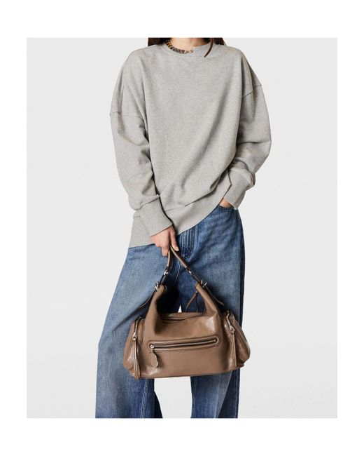 Stella McCartney Brown Dartmoor Cracked Patent Shoulder Bag