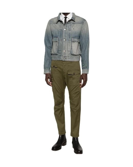 DSquared² Green Slim Cargo Pants for men