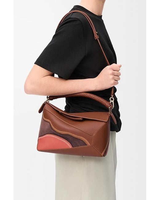 Loewe Brown Small Puzzle Edge Bag