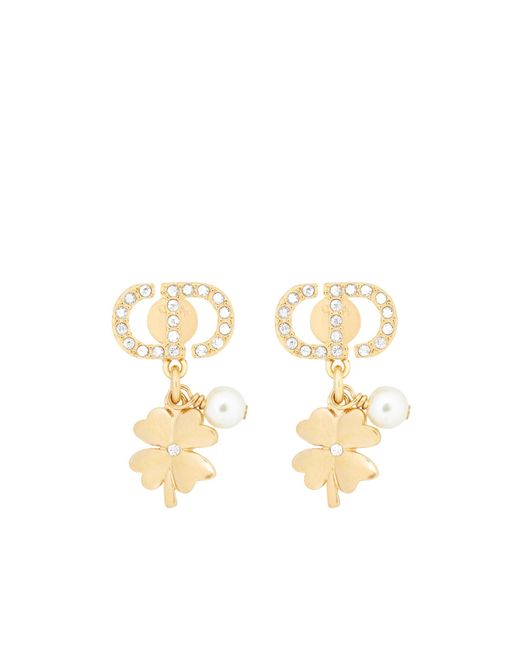 Dior Petit Cd Lucky Charms Earrings in Metallic | Lyst