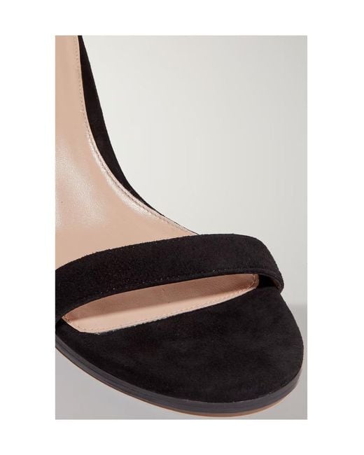 Stuart Weitzman Black Nearlynude Strap Sandals