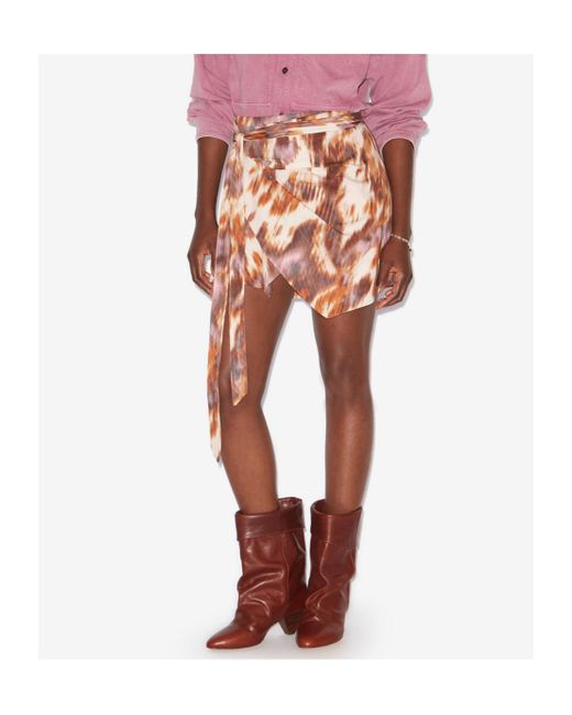 Isabel Marant Pink Isabel Marant Étoile Berenice Self-Tied Mini Skirt