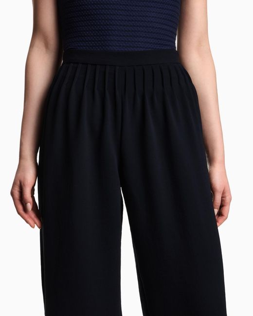 Emporio Armani Blue Pleated Trousers
