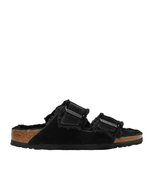 Birkenstock Black Buckle Slippers