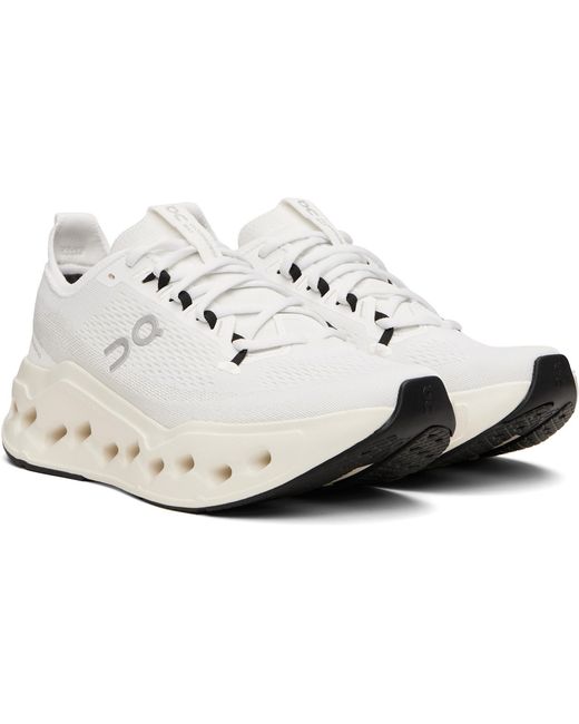 On Shoes White Cloudsurfer Max Lace-Up Sneakers for men