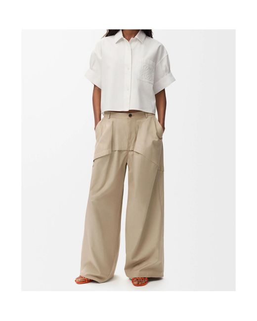 Loewe Natural Oversized Panelled Pants