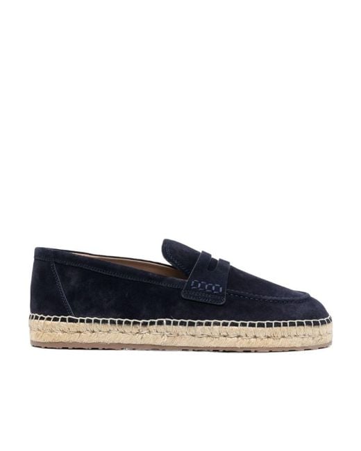 Gianvito Rossi Blue Round Toe Slip-On Espadrilles for men