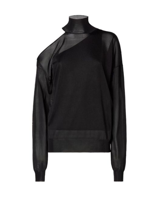 Fendi Black Silk Organza Jumper