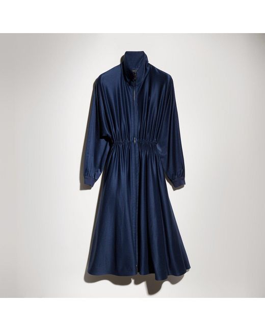Gucci Black Gathered-Waist Crest Embroidered Long Dress
