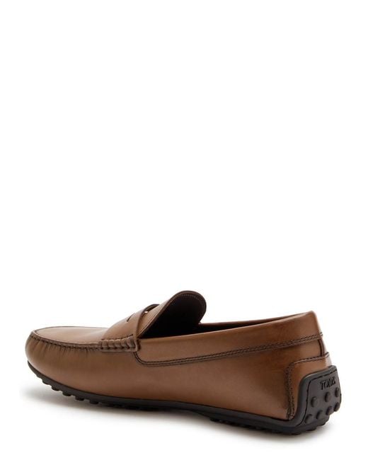 Tod's Brown Round-Toed Loafers for men