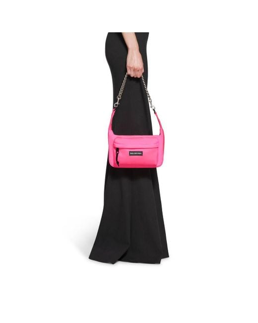 Balenciaga Pink Raver Medium Chained Shoulder Bag