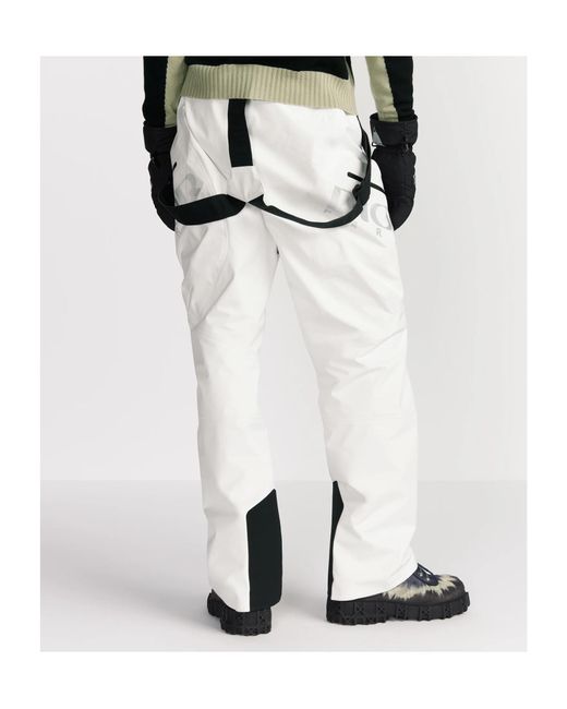 Dior White And Descente Ski Pants With Suspenders for men