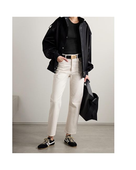 Agolde White Mid-Rise Straight-Leg Denim Trousers