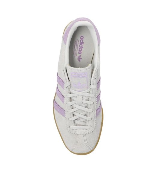 Adidas Originals White Three-Stripe Suede Sneakers