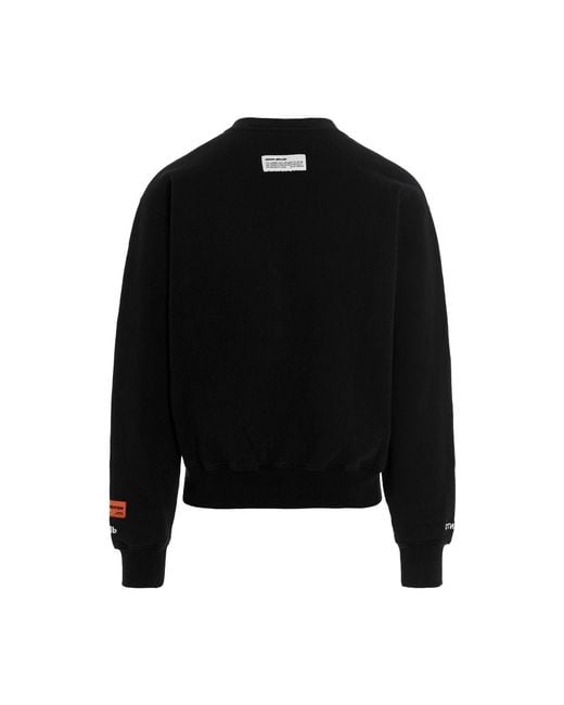 Heron Preston Blue Graphic-Print Patchwork Sweatshirt for men