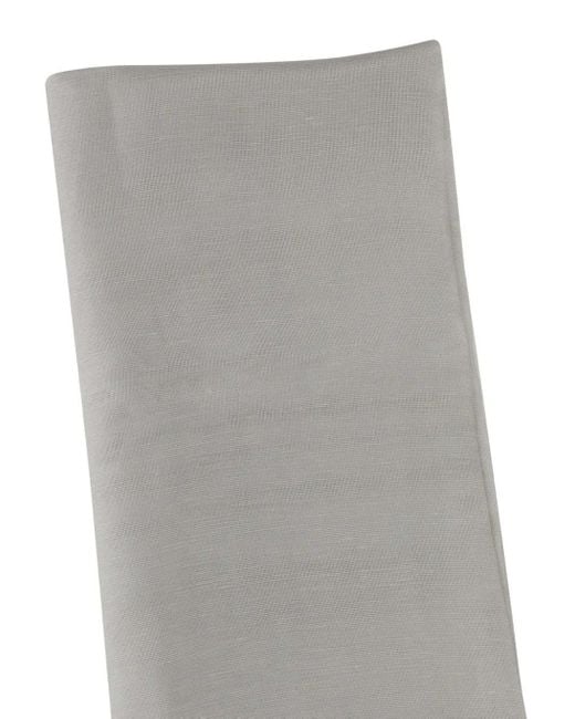 Max Mara Gray Fringed Scarf