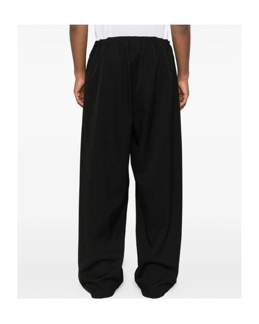 Balenciaga Black Elastic-Waist Trousers for men