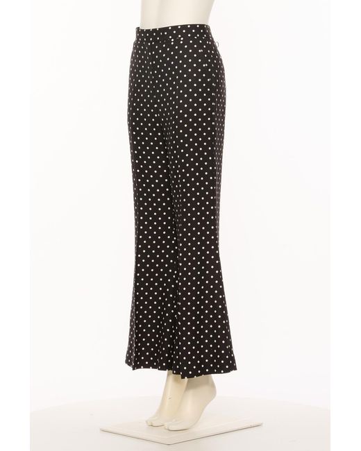 Valentino Black Polka Dot Printed Flared Pants