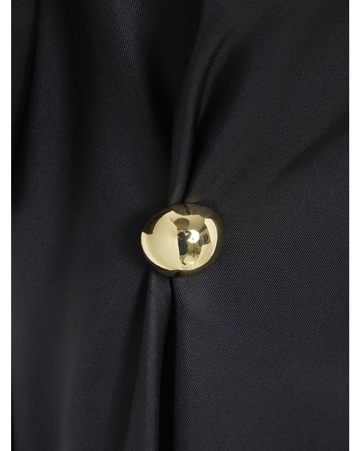 Loulou de Saison Blue Madea Draped Asymmetric Top