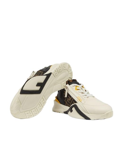 Fendi Multicolor Flow Low-Top Sneakers for men