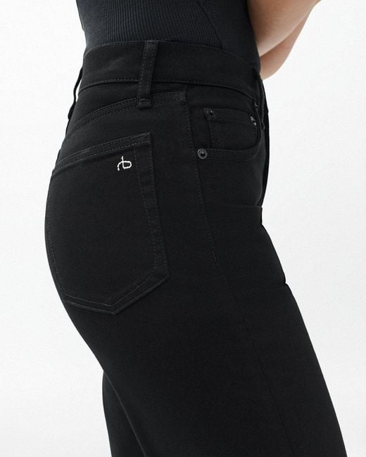 Rag & Bone Black Shea Belt Loop Jeans