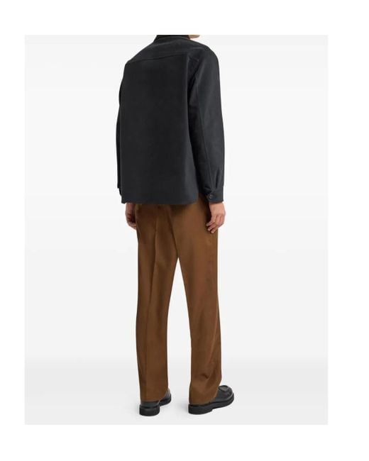 Etro Black Pegaso Embroidered Flap Pocket Jacket for men