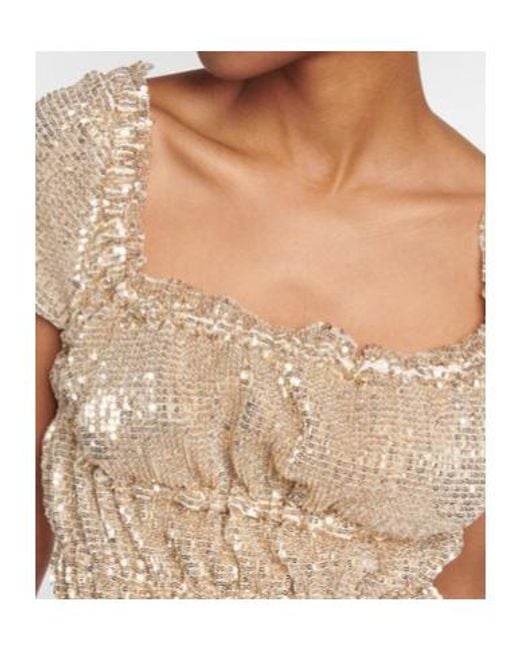 Altuzarra Natural Embellished Silk Gown