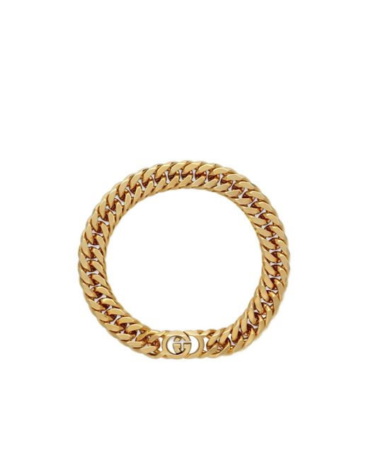 Gucci Metallic Interlocking Chain Necklace