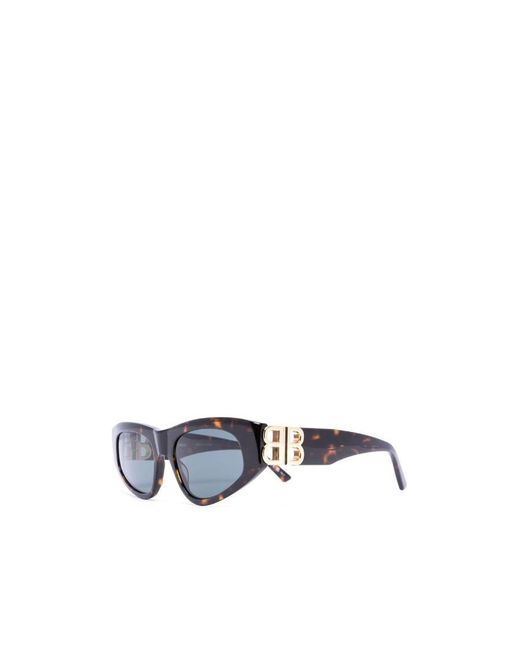 Balenciaga White Eyewear Rectangular Frame Sunglasses
